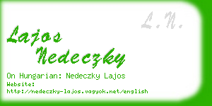 lajos nedeczky business card